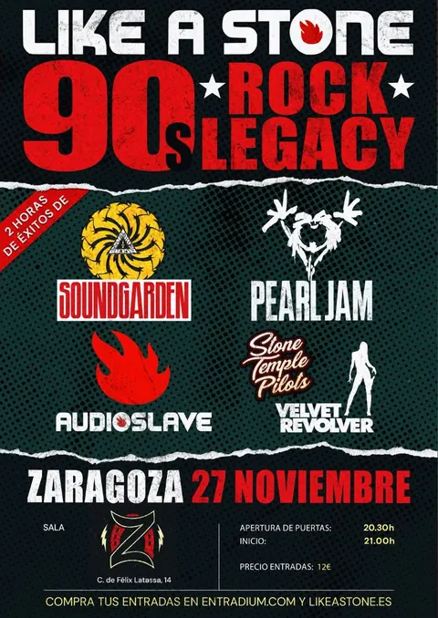 Cartel de LIKE STONE 90,S Rock Legacy
