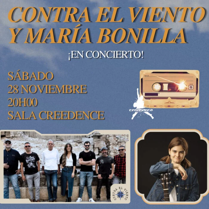 Cartel de CONTRA EL VIENTO + MARÍA BONILLA
