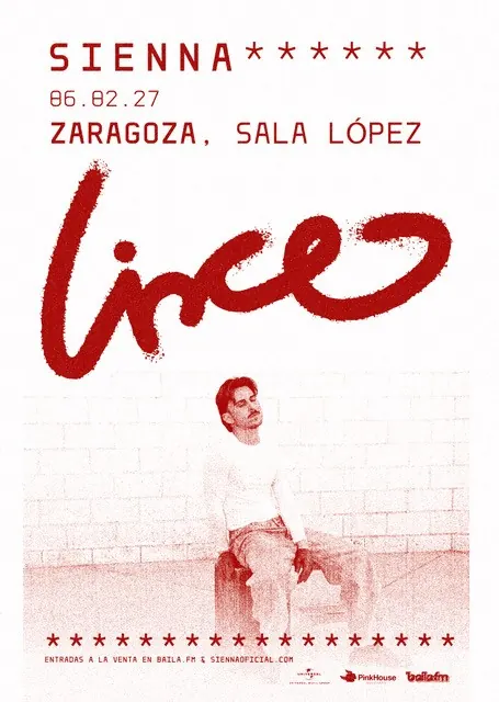 Cartel de Sienna · Gira LINCE · Zaragoza