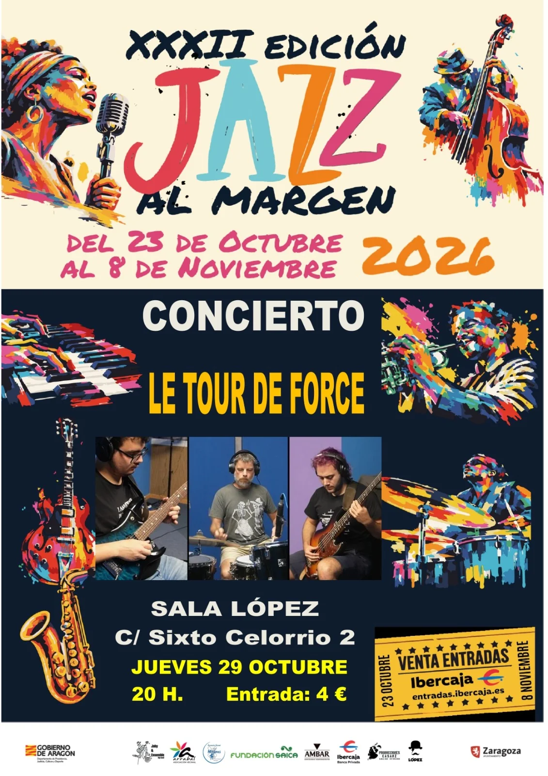 Cartel de Jazz al Margen LE TOUR DE FORCE