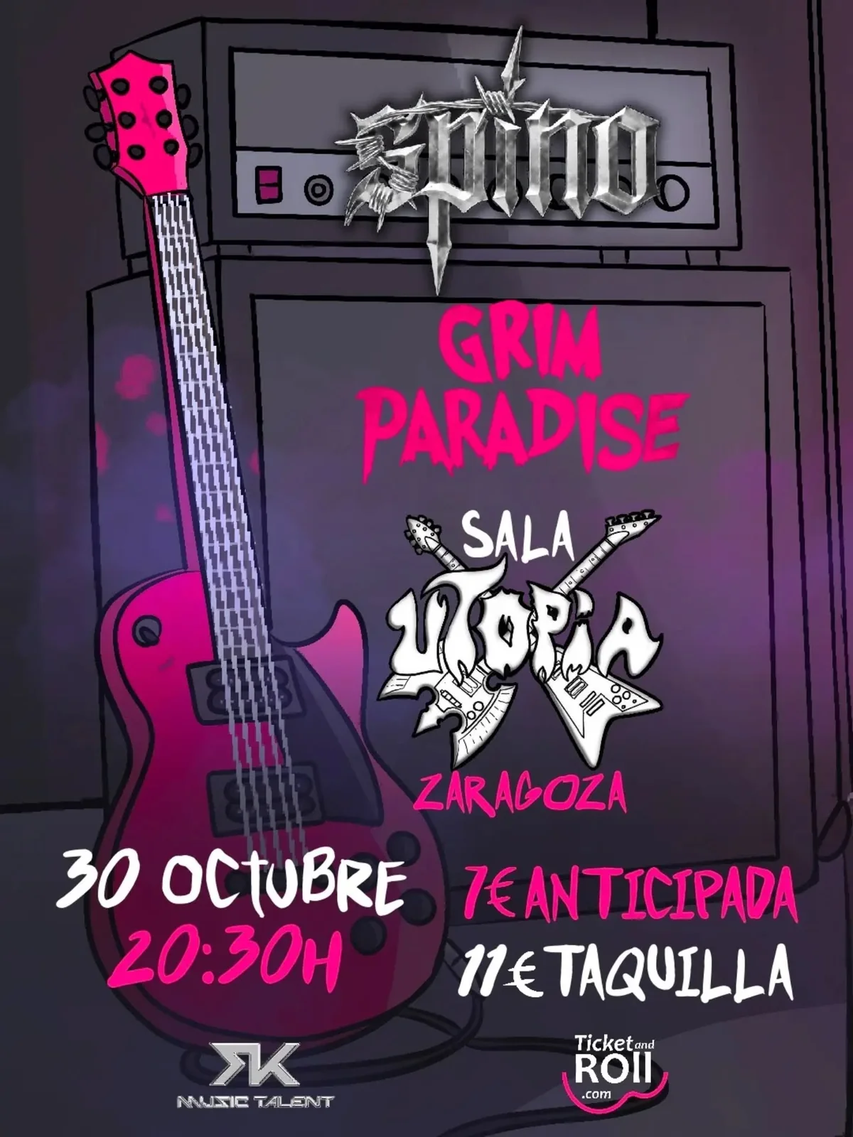 Cartel de SPINO + Grim Paradise