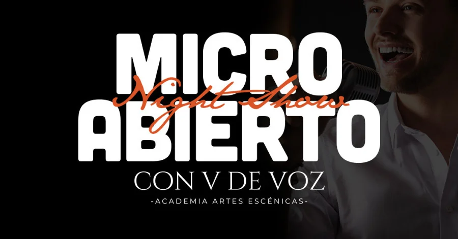 Cartel de CON V DE VOZ