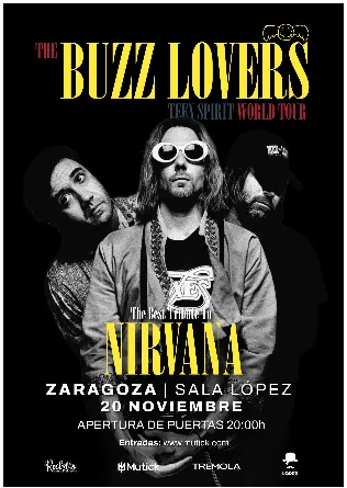 Cartel de The BUZZ LOVERS tributo a NIRVANA