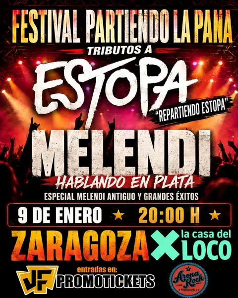 Cartel de Festival PARTIENDO LA PANA (Tributos a Estopa y Melendi)